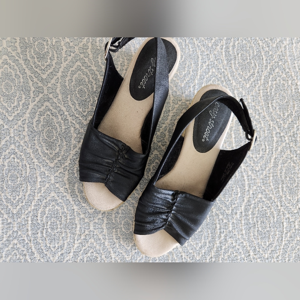 Womens Size 9 Sling Back Espadrilles Black